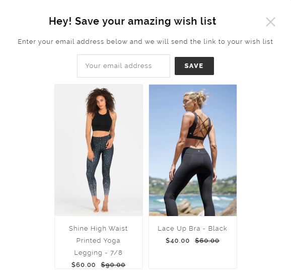 Wish list ecommerce